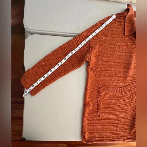 Free People Day Dreaming
Cardigan Sweater Cotton Knit
Slouchy Dad Casual Rust M - Picture 8 of 10